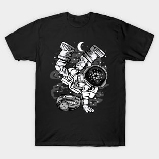 Hiphop Astronaut Cardano Crypto ADA Coin To The Moon Token Cryptocurrency Wallet Cardano HODL Birthday Gift For Men Women Kids T-Shirt